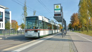 TRAM Haltestelle "Textilmuseum" Augsburg